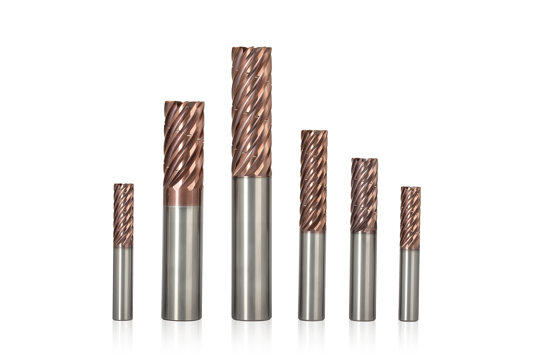 The TuffCut XT9 (380/380CB series) solid carbide end mill from M.A. Ford is one example of the new approach to milling superalloys, one that depends on high flute counts and light radial widths of cut. (Image courtesy of M.A. Ford)